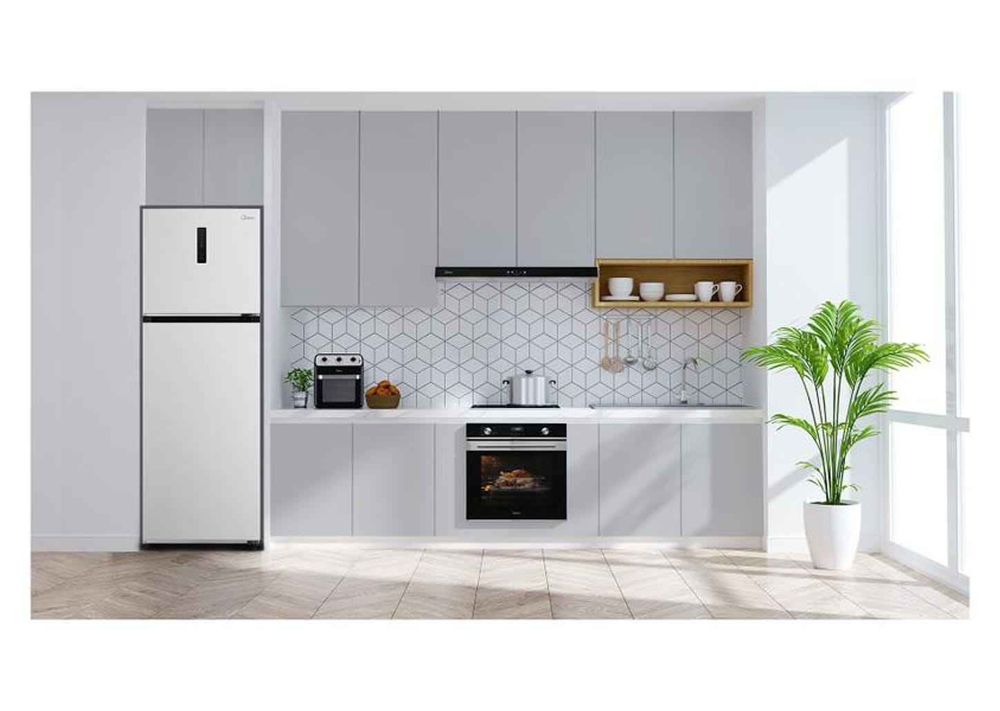 Geladeira/Refrigerador Midea Frost Free Duplex - Branco 347L MD-RT468MTA01