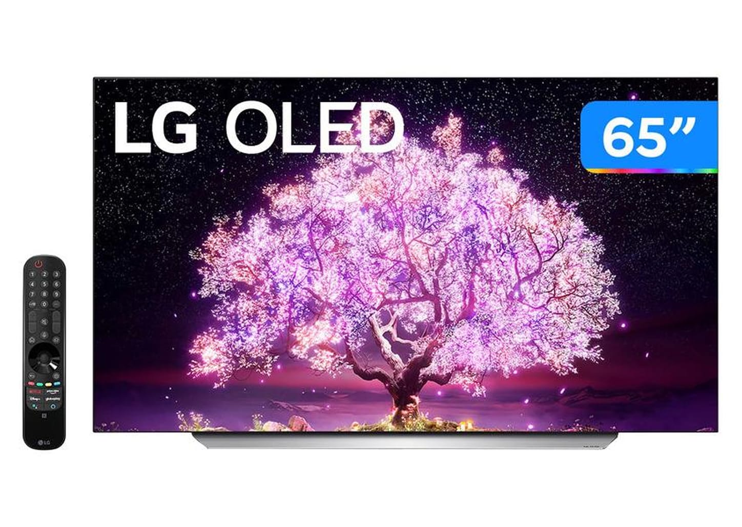 Smart TV 65” 4K UHD OLED LG OLED65C1 120Hz Wi-Fi e Bluetooth Alexa 4 HDMI 3 USB