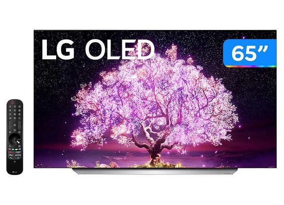 Smart TV 65” 4K UHD OLED LG OLED65C1 120Hz Wi-Fi e Bluetooth Alexa 4 HDMI 3 USB