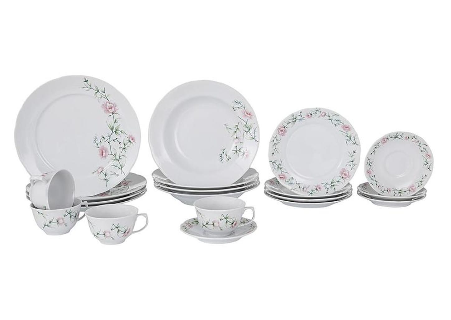 Aparelho de Jantar 20 Peças Schmidt Redondo - Colorido Porcelana Teresa 57890200030038102347