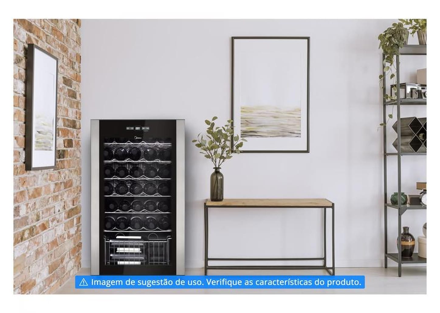 Adega Climatizada Midea 34 Garrafas com Painel Touch WBB341 com Compressor