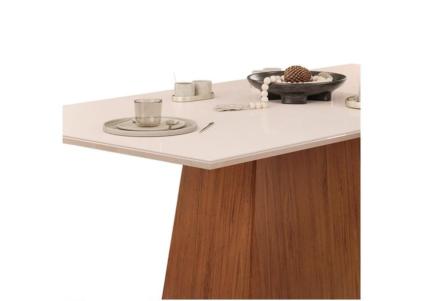 Mesa de Jantar 6 Cadeiras Retangular Freijo e Off - DJ Móveis Dulce