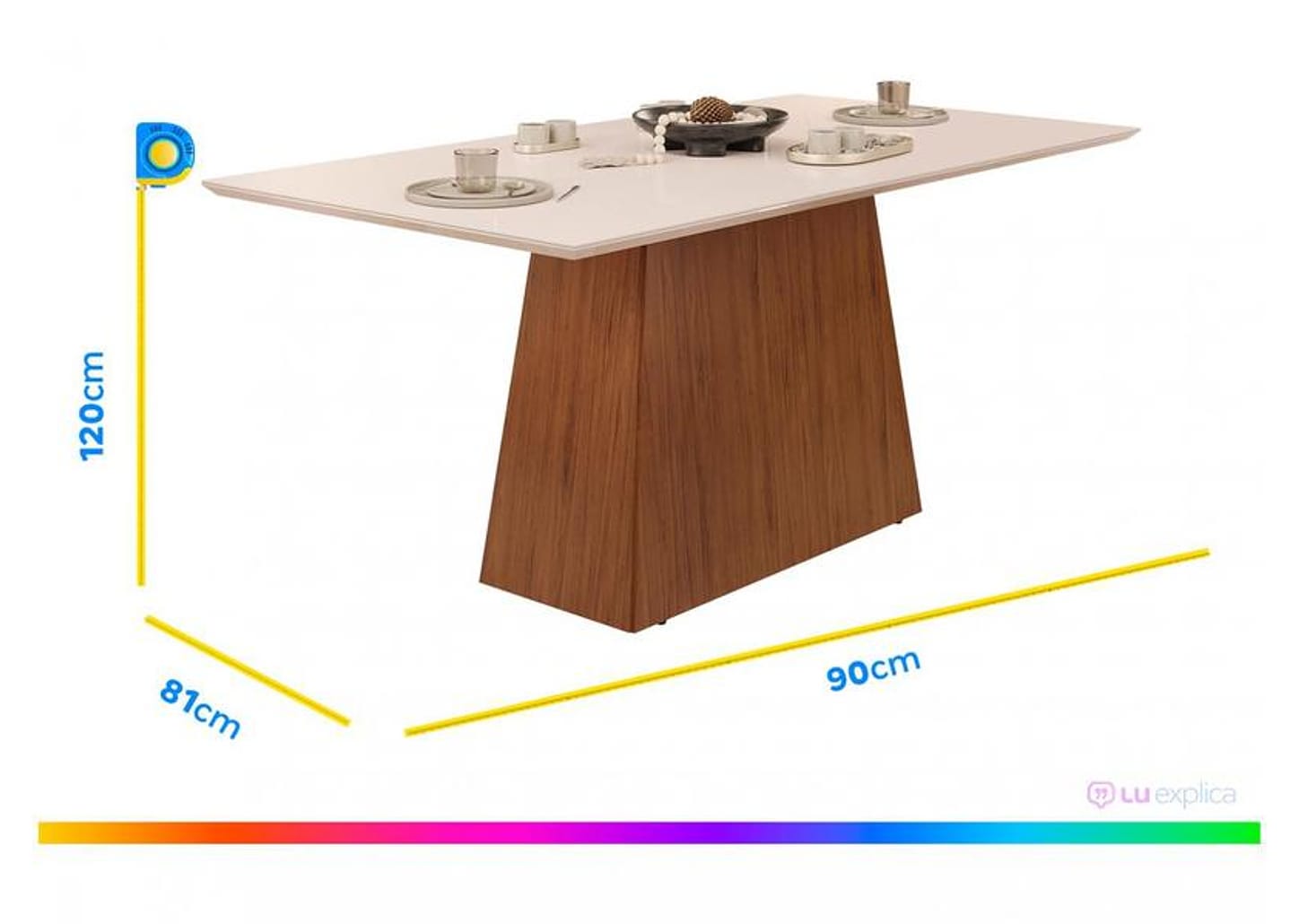 Mesa de Jantar 6 Cadeiras Retangular Freijo e Off - DJ Móveis Dulce
