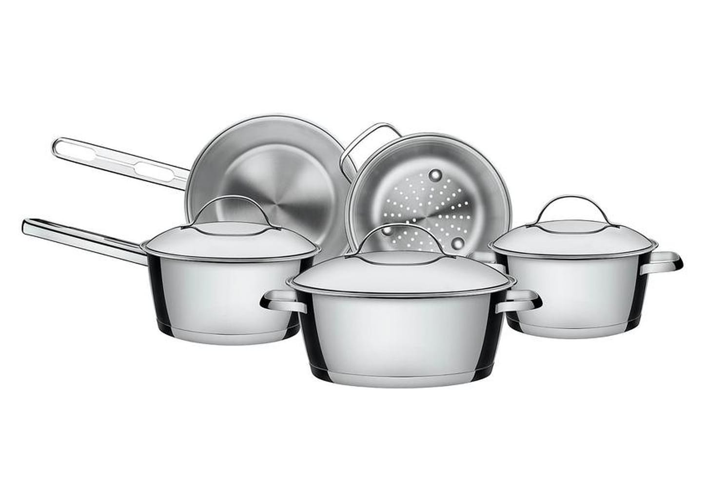 Conjunto de Panelas Tramontina Inox 5 Peças - Allegra