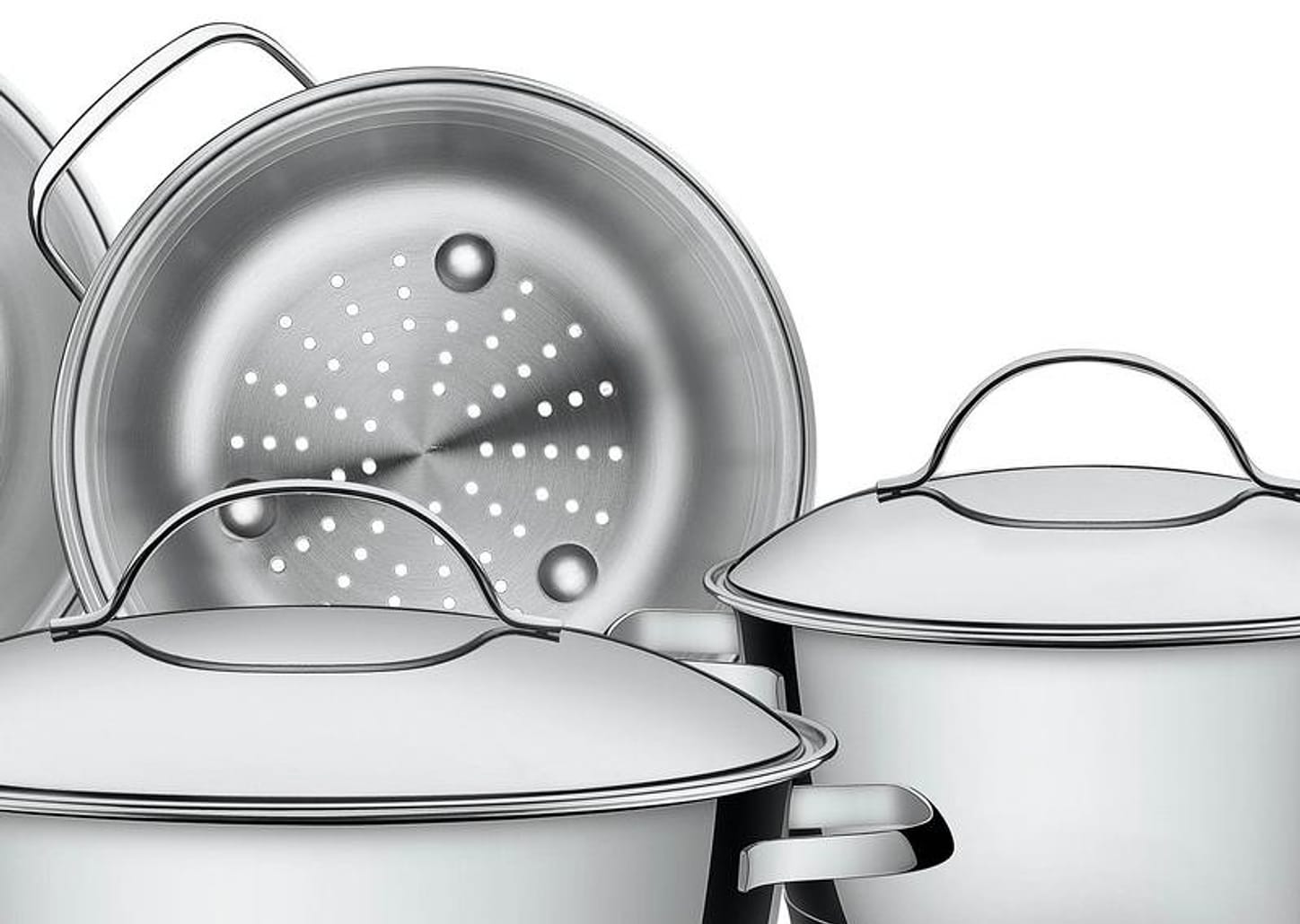 Conjunto de Panelas Tramontina Inox 5 Peças - Allegra