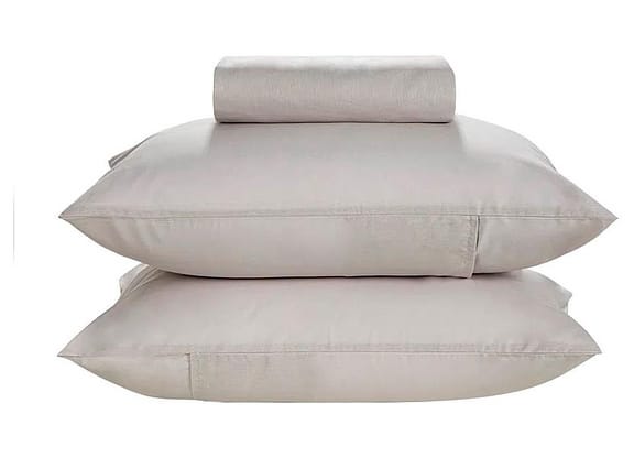 Jogo de Cama Casal 100% Algodão Karsten 150 Fios Matiz Cinza 3 Peças