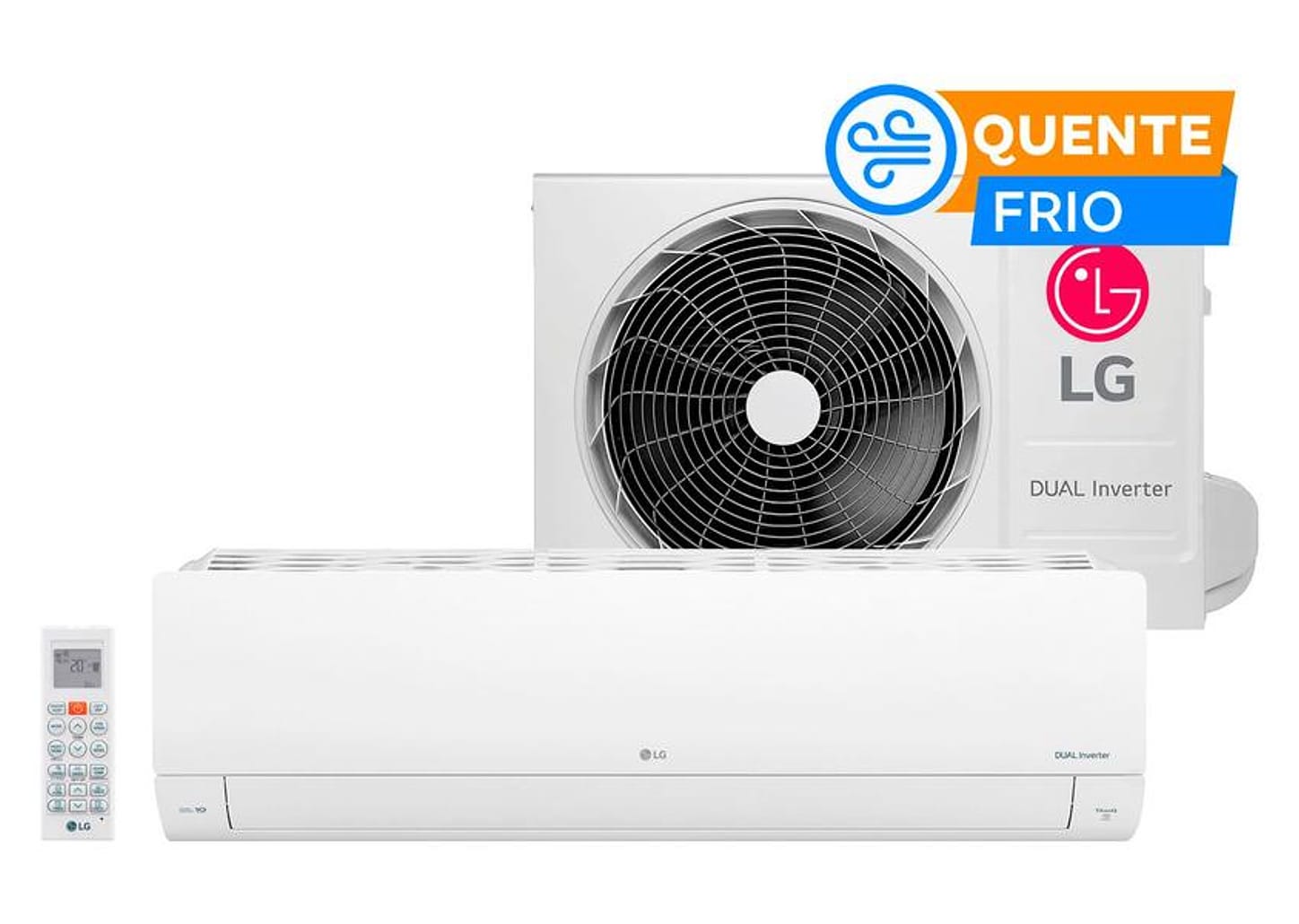Ar-condicionado Split Hi-Wall LG Dual Inverter 9.000 BTUs Quente e Frio Voice +AI