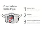 Caçarola Tramontina Inox Fundo Triplo 24cm 6,1L Professional