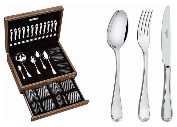 Faqueiro Tramontina Inox 101 Peças Vicenza com Estojo