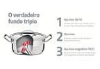 Caçarola Tramontina Inox Fundo Triplo 28cm 8,4L Professional