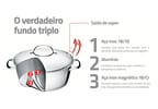 Caçarola Tramontina Inox Fundo Triplo 24cm 5,70L Allegra