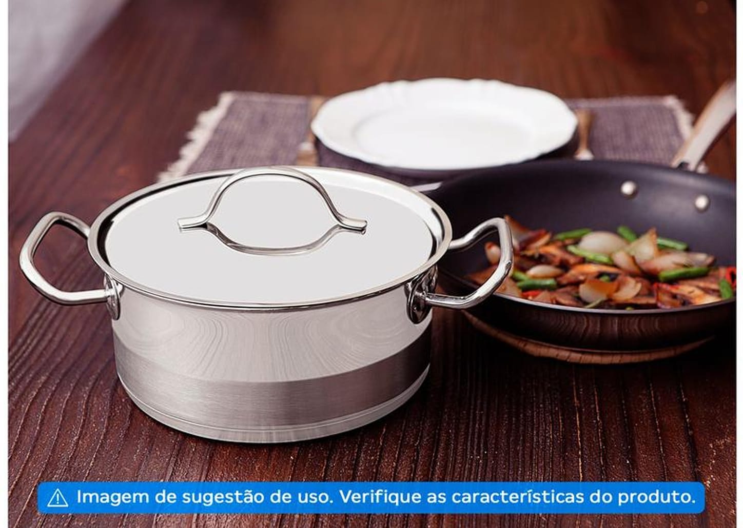 Caçarola Tramontina Inox Fundo Triplo 28cm 8,4L Professional