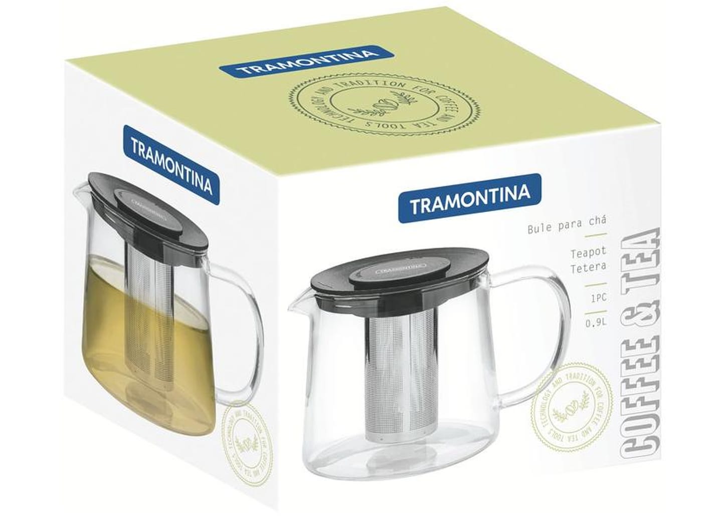 Bule de Café e Chá com Infusor de Vidro 900ml Tramontina 61762090