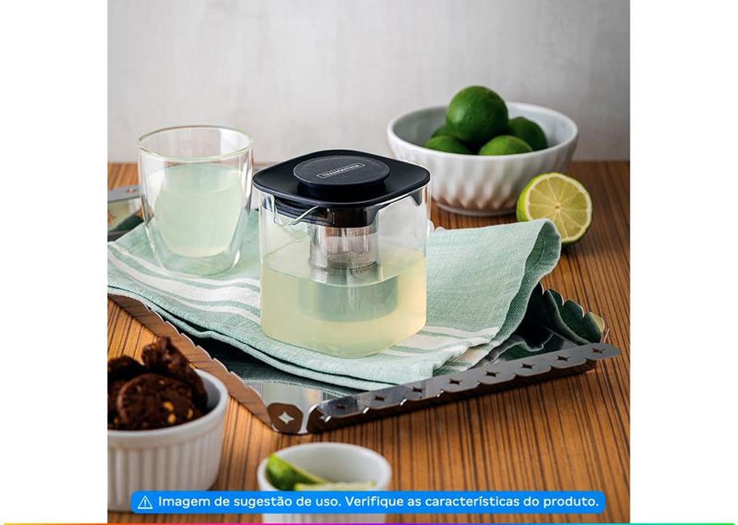 Bule de Chá com Infusor de Vidro 600ml Tramontina 61762090
