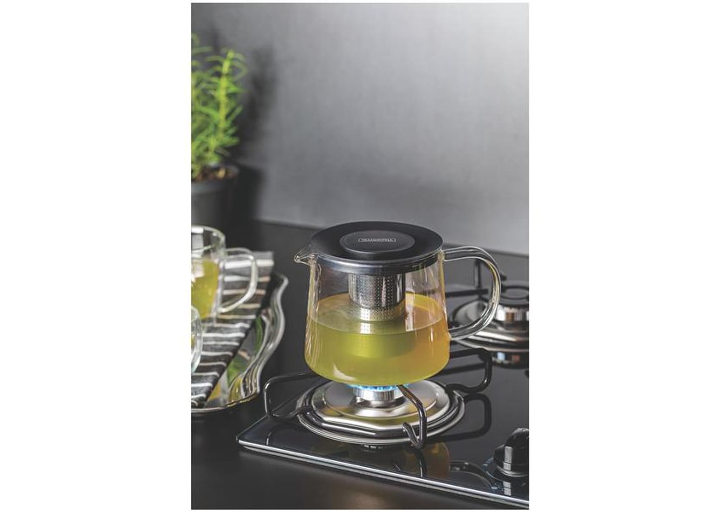 Bule de Café e Chá com Infusor de Vidro 900ml Tramontina 61762090