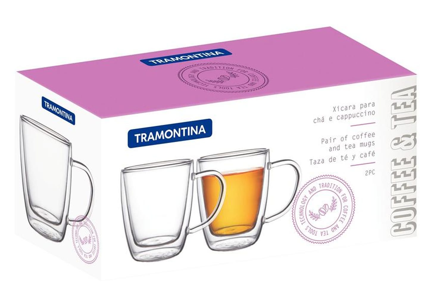 Jogo de Xícaras de Chá e Café 270ml Tramontina 64760410 2 Peças