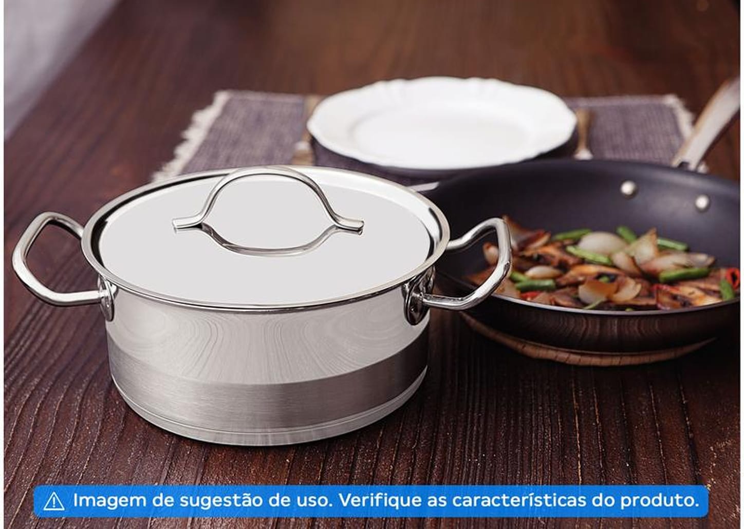 Caçarola Tramontina Inox Fundo Triplo 20cm 3,6L Professional