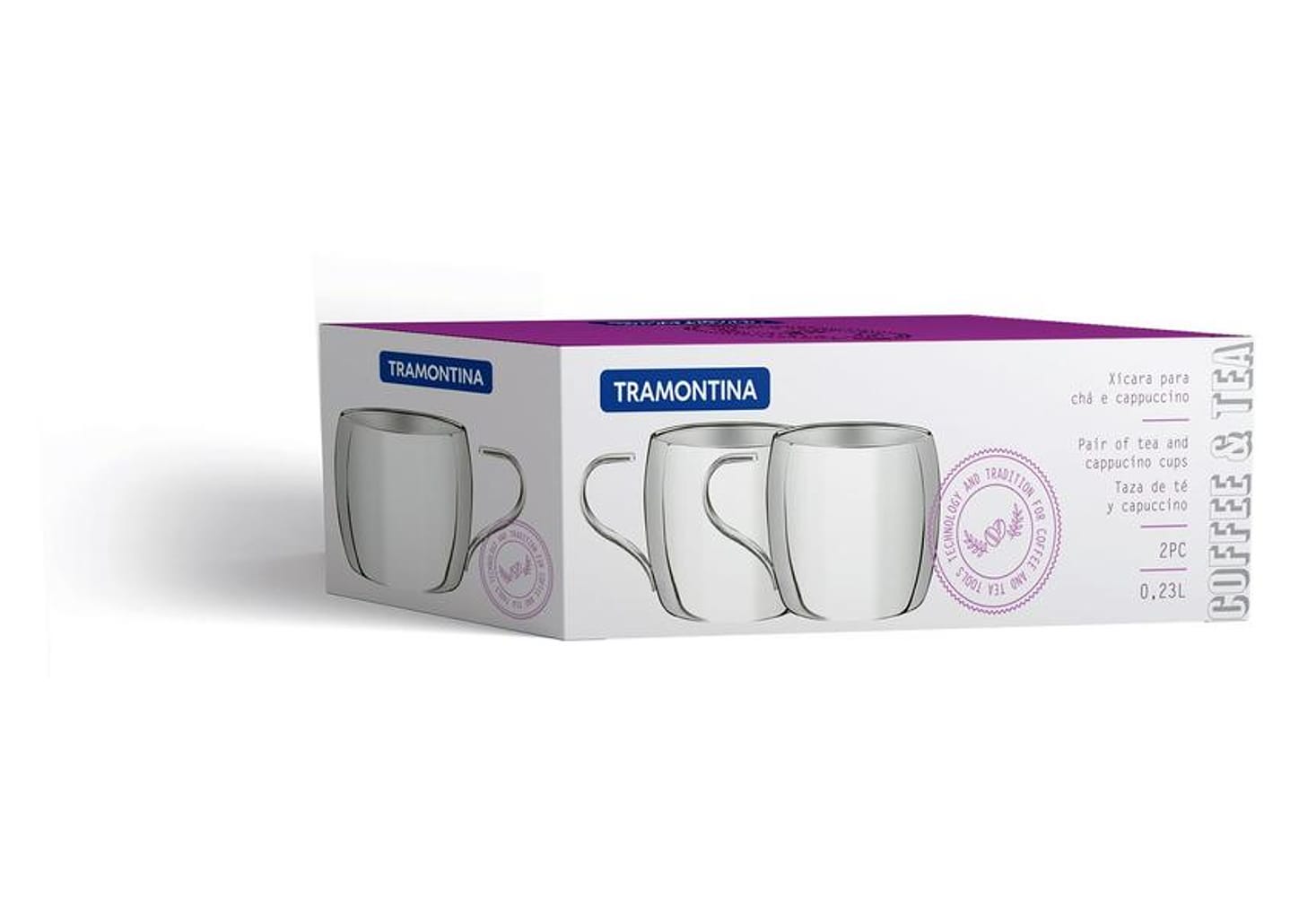 Jogo de Xícaras de Café 230ml Tramontina 64430790 2 Peças