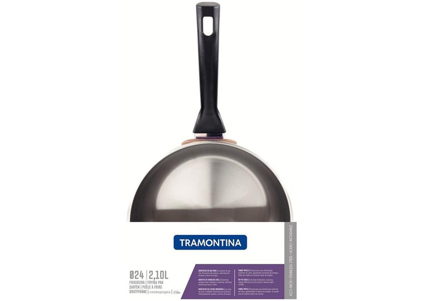 Frigideira Tramontina Inox Fundo Triplo Brava 24cm