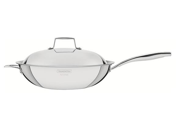 Panela Wok Antiaderente Tramontina Inox Grano 32cm