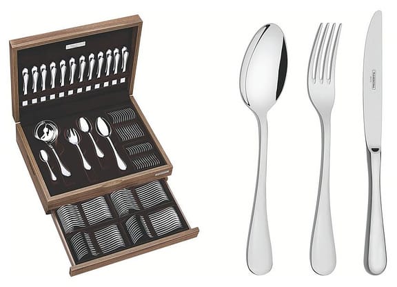 Faqueiro Tramontina Inox 101 Peças Classic com Estojo