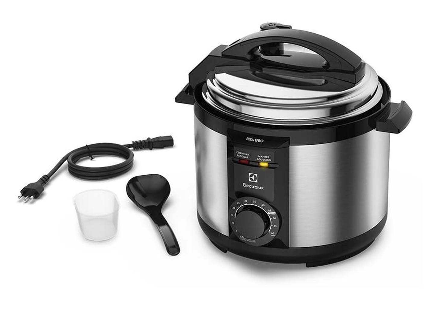 Panela de Pressão Elétrica Electrolux PCE20 900W 5L Timer Controle de Temperatura