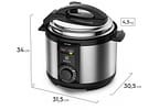 Panela de Pressão Elétrica Electrolux PCE20 900W 5L Timer Controle de Temperatura