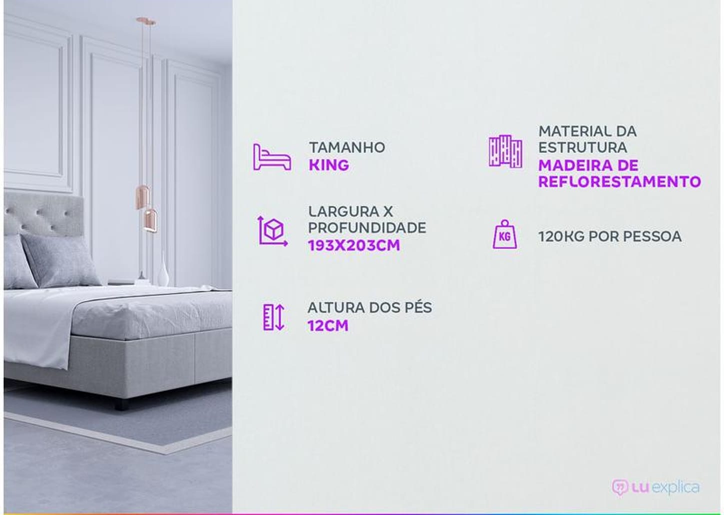 Base Cama Box King Gazin Bipartido 27x193x203cm Vip Topázio