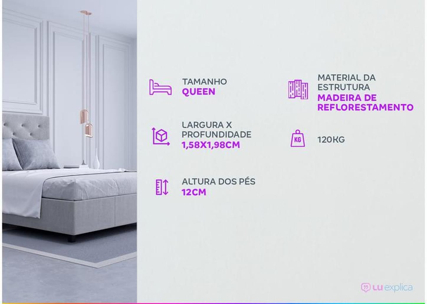 Base Cama Box Queen Gazin 27x1,58X1,98cm Vip Topázio