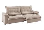 Sofá 4 Lugares Retrátil Reclinável Suede Veludo Módena Flexforma Estofados