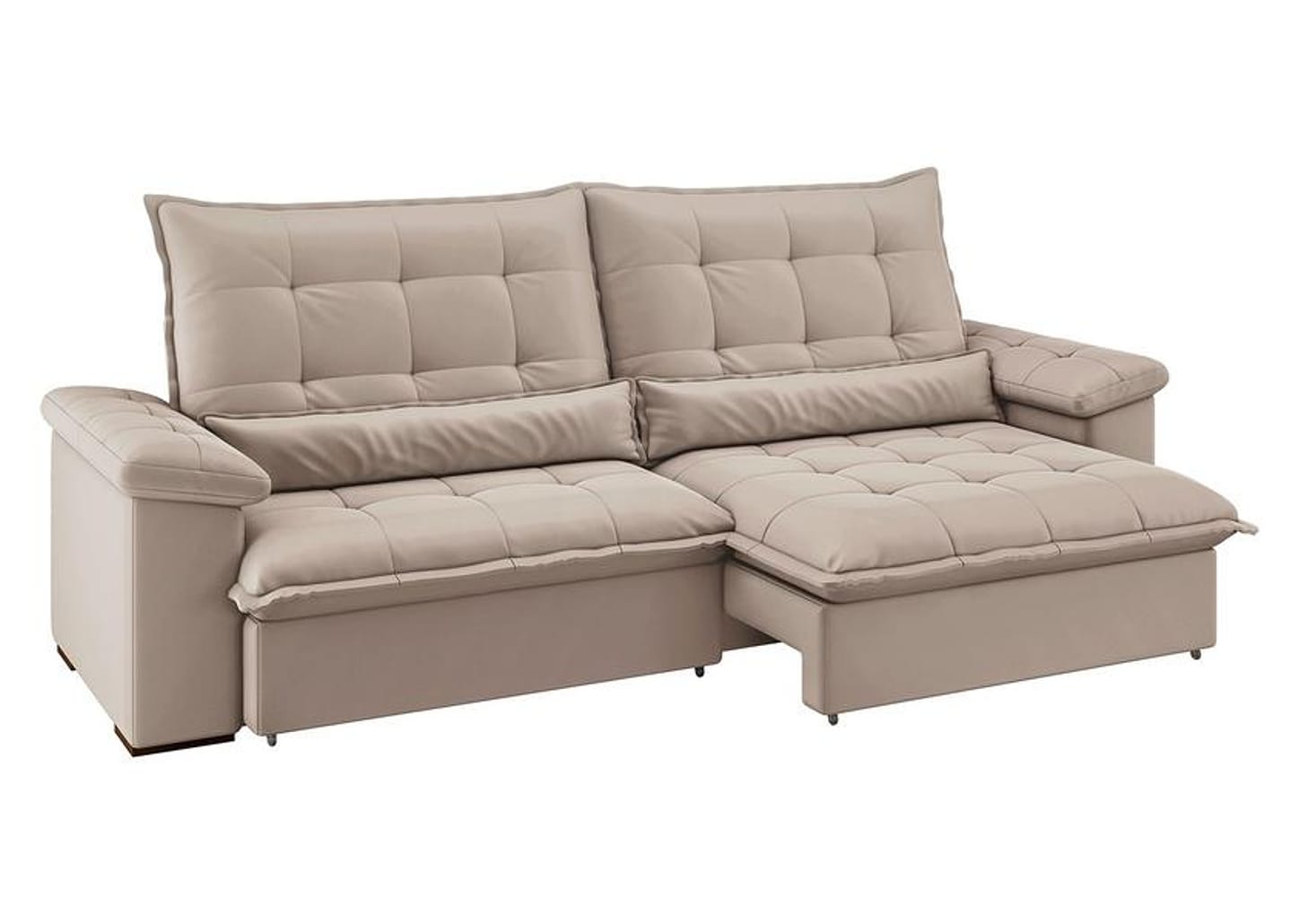Sofá 4 Lugares Retrátil Reclinável Suede Veludo Módena Flexforma Estofados