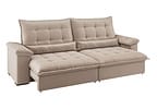 Sofá 4 Lugares Retrátil Reclinável Suede Veludo Módena Flexforma Estofados