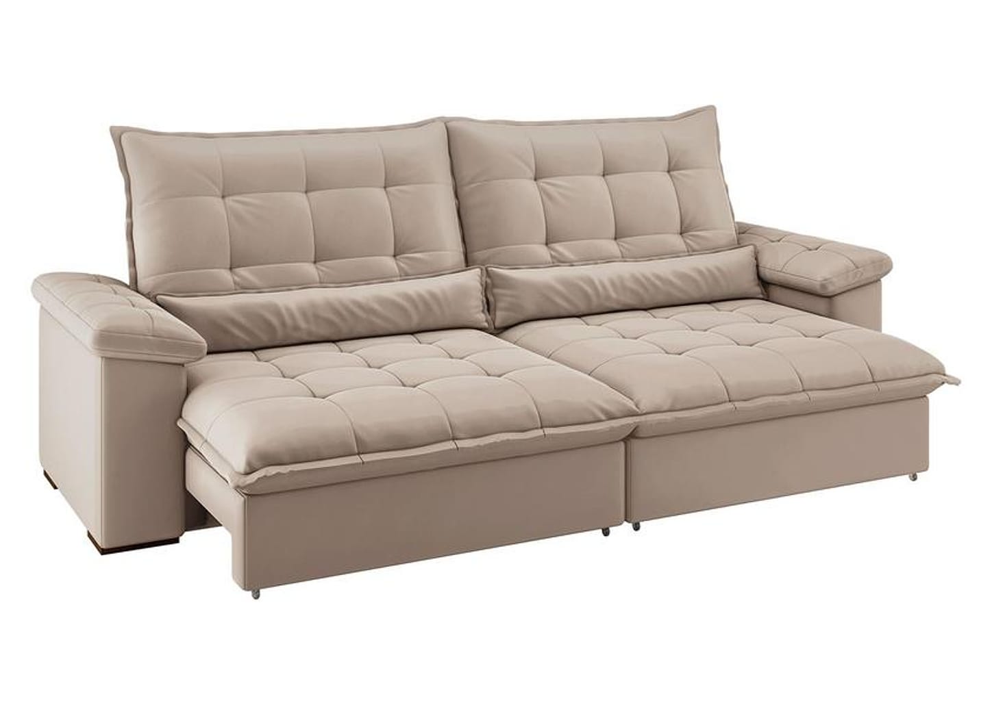 Sofá 4 Lugares Retrátil Reclinável Suede Veludo Módena Flexforma Estofados