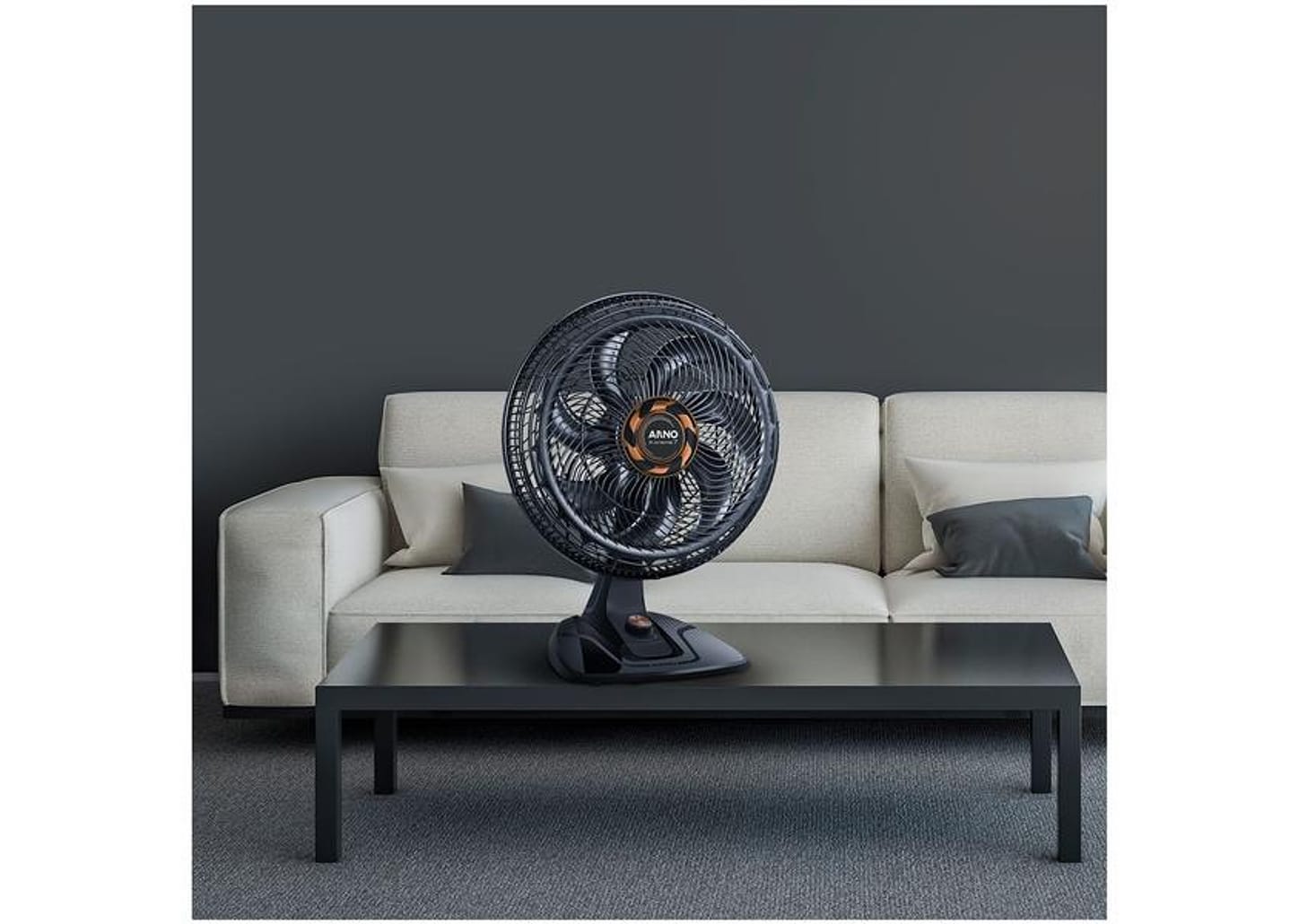 Ventilador de Mesa Arno X-Treme 7 40cm 7 Pás 3 Velocidades Cinza e Cobre