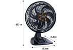 Ventilador de Mesa Arno X-Treme 7 40cm 7 Pás 3 Velocidades Cinza e Cobre