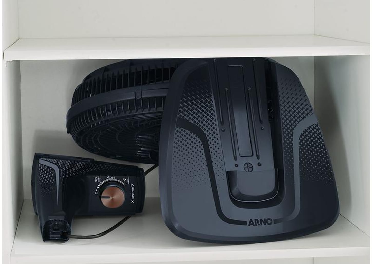 Ventilador de Mesa Arno X-Treme 7 40cm 7 Pás 3 Velocidades Cinza e Cobre