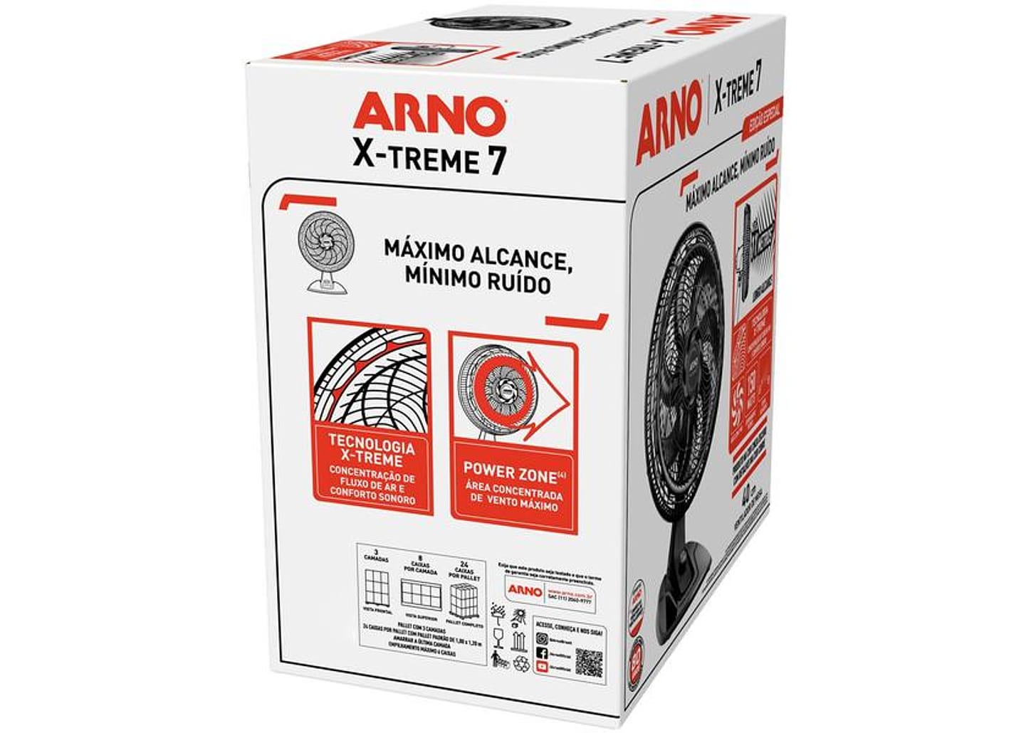 Ventilador de Mesa Arno X-Treme 7 40cm 7 Pás 3 Velocidades Cinza e Cobre