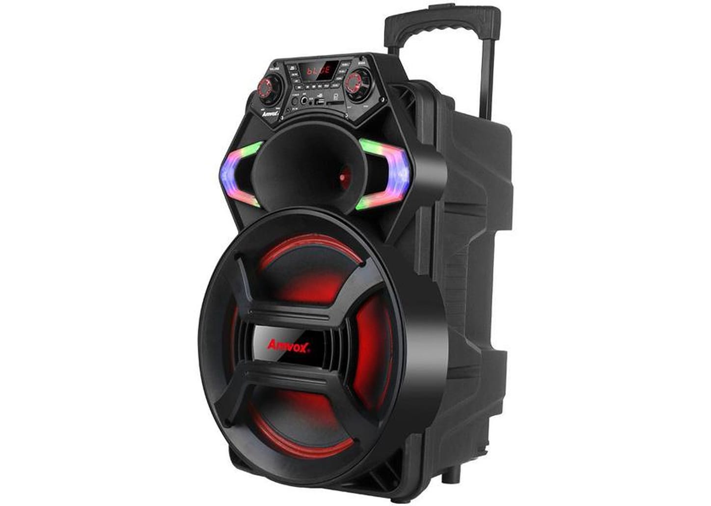 Caixa de Som Amvox ACA 550 Strondo II - Bluetooth Amplificada 550W 10” USB com Tweeter