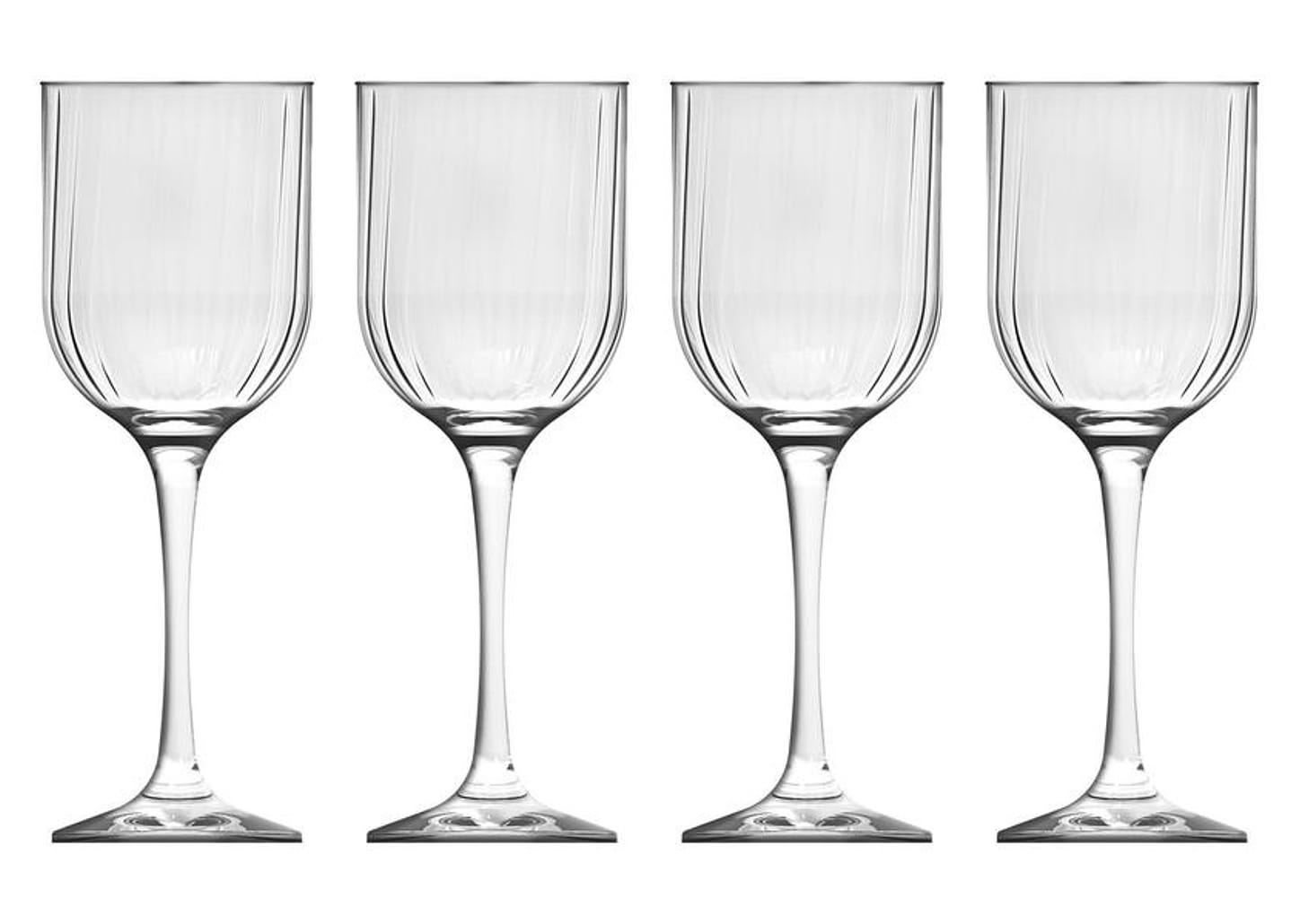 Jogo de Taças para Vinho de Vidro 400ml 4 peças Nadir Fiore