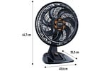 Ventilador de Mesa Arno X-Treme 7 40cm 7 Pás 3 Velocidades Cinza e Cobre