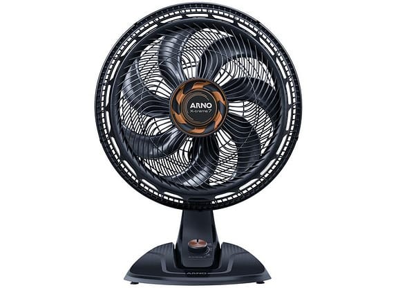 Ventilador de Mesa Arno X-Treme 7 40cm 7 Pás 3 Velocidades Cinza e Cobre