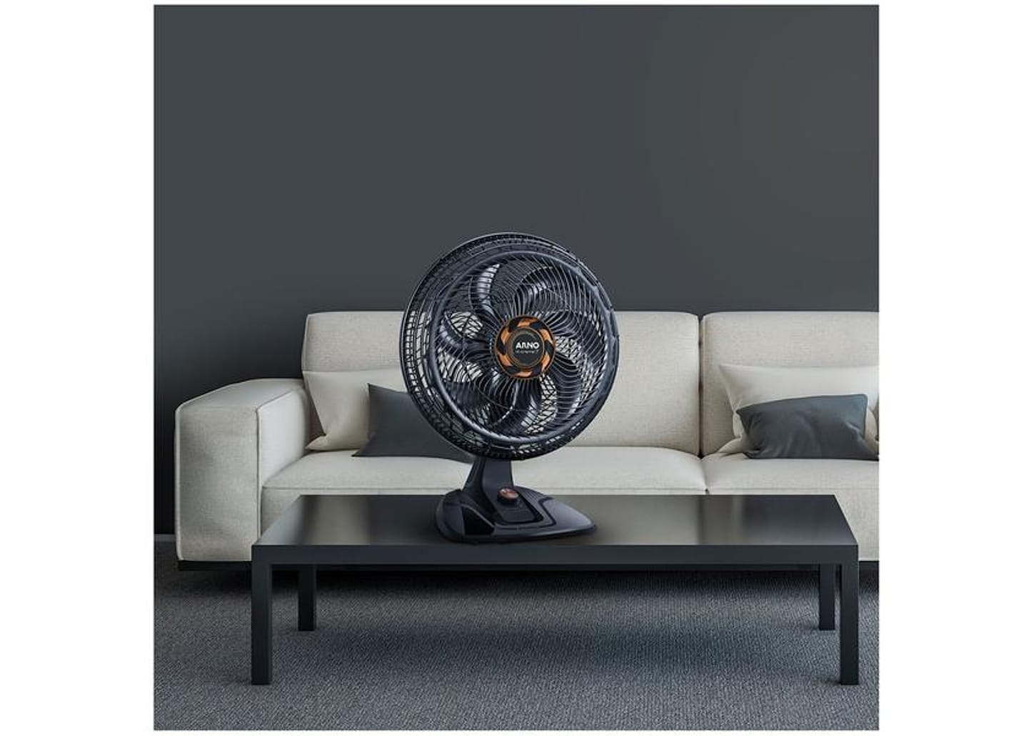 Ventilador de Mesa Arno X-Treme 7 40cm 7 Pás 3 Velocidades Cinza e Cobre