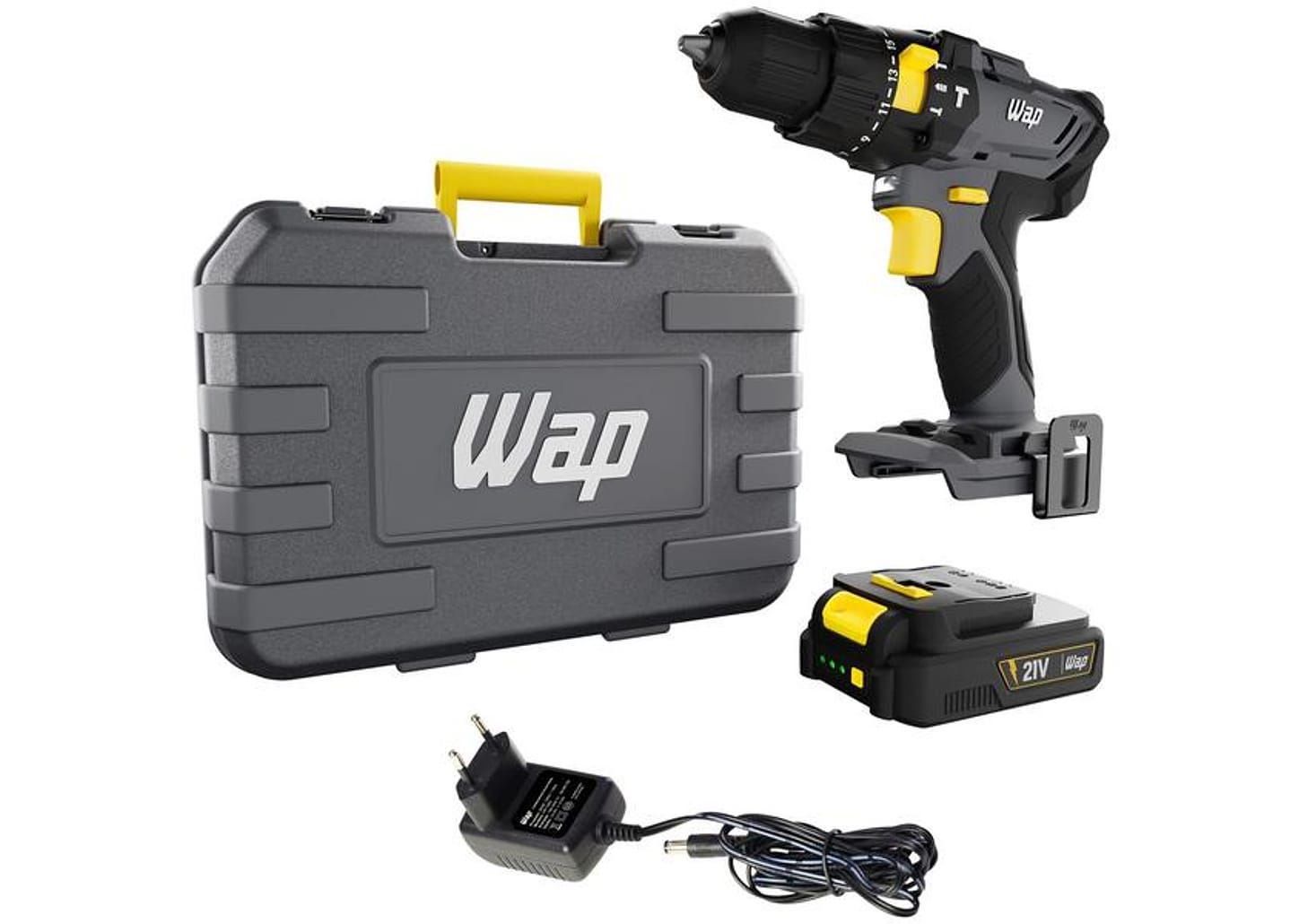 Furadeira e Parafusadeira de Impacto WAP a Bateria 1500 mAh com Maleta K21 ID01