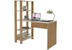 Escrivaninha de Estudo com Estante Lateral 1 Gaveta 4 Prateleiras Artely Match
