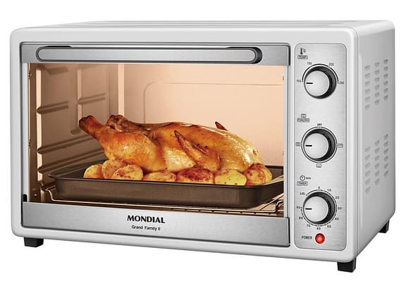 Forno Elétrico de Bancada Multifuncional Mondial 52L Branco Grand Family II FR-52-W
