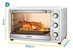 Forno Elétrico de Bancada Multifuncional Mondial 52L Branco Grand Family II FR-52-W