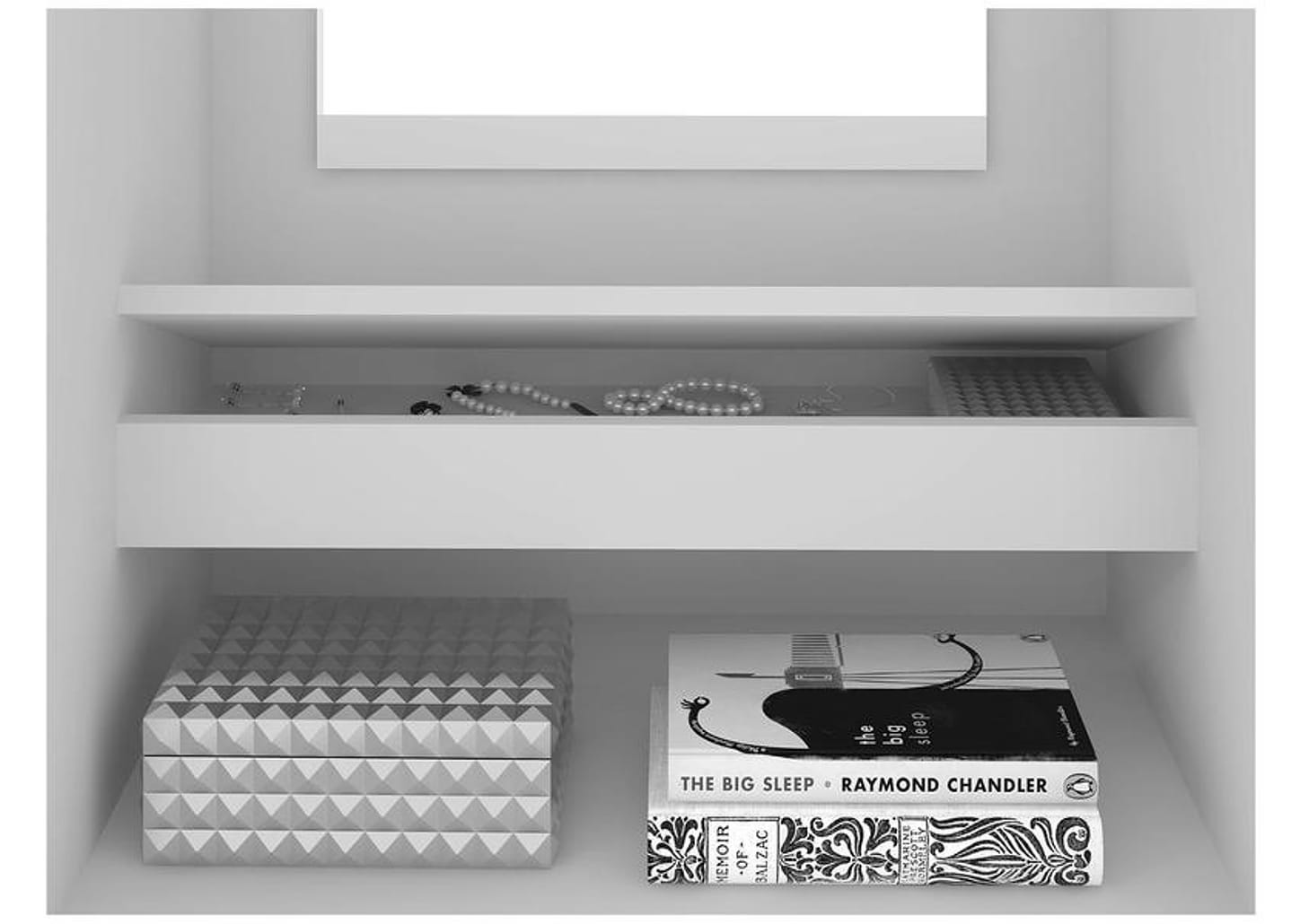 Guarda-roupa Casal com Espelho 2 Portas de Correr 4 Gavetas Araplac Sintra CAP24024