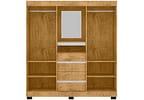 Guarda-roupa Casal com Espelho 2 Portas de Correr 4 Gavetas Araplac Sintra CAP24024
