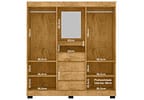 Guarda-roupa Casal com Espelho 2 Portas de Correr 4 Gavetas Araplac Sintra CAP24024