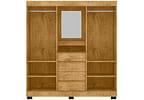 Guarda-roupa Casal com Espelho 2 Portas de Correr 4 Gavetas Araplac Sintra CAP24024